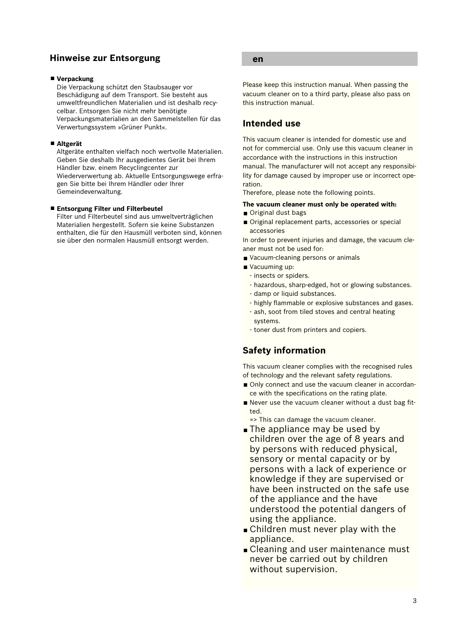 Siemens VSZ5GPX2 User Manual | Page 9 / 94