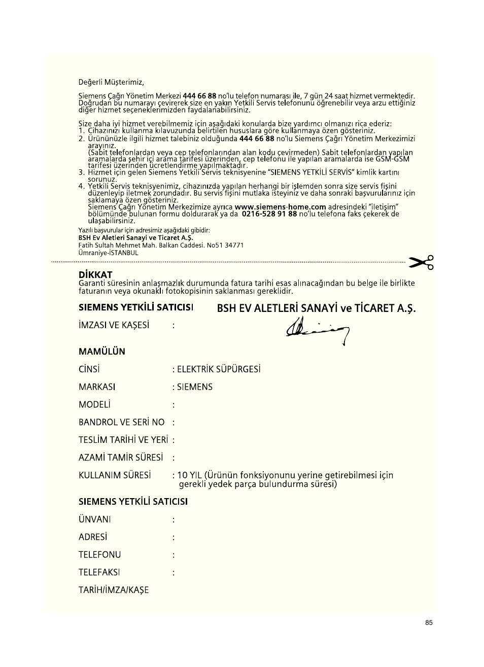 Siemens VSZ5GPX2 User Manual | Page 91 / 94