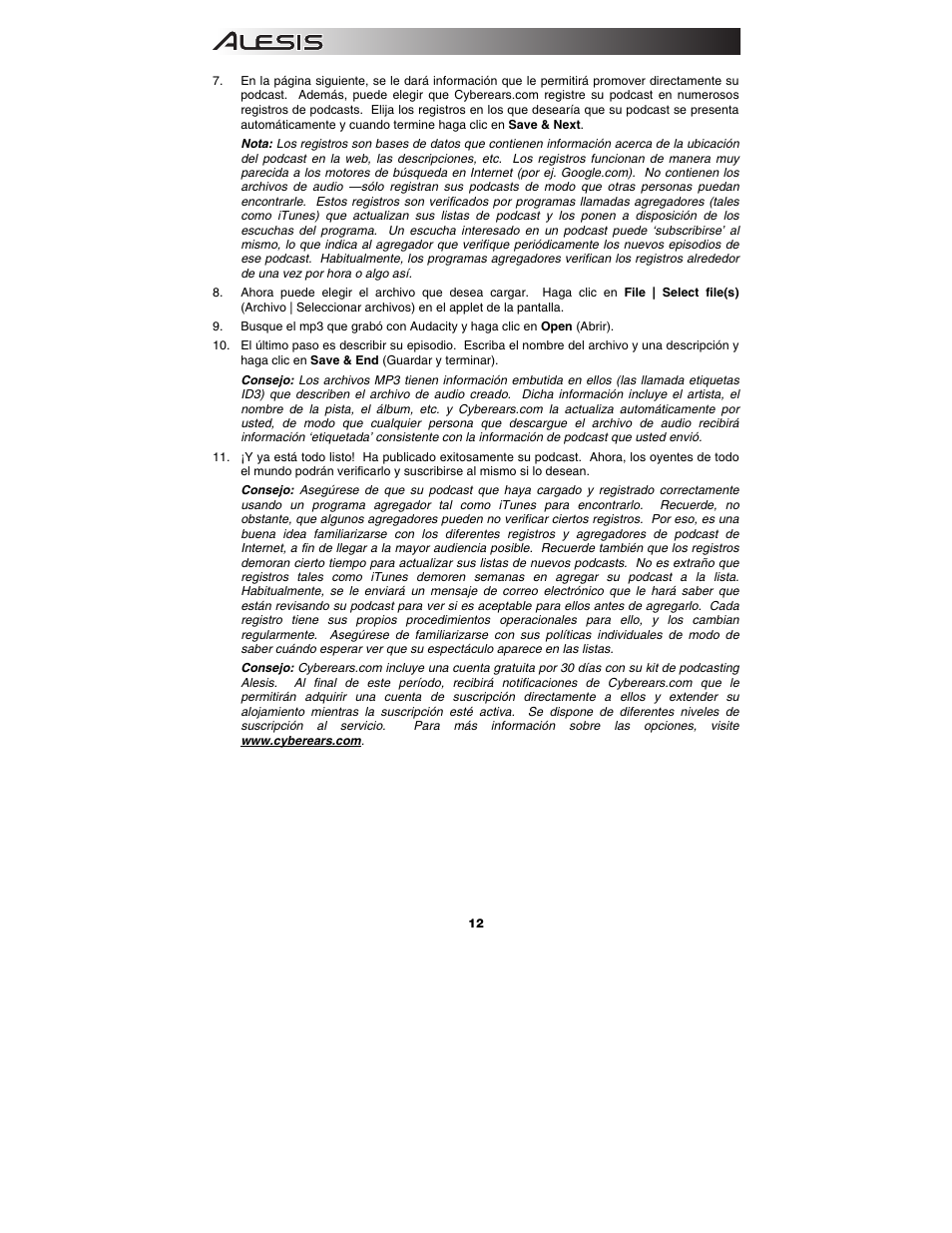 ALESIS AM3 User Manual | Page 14 / 36