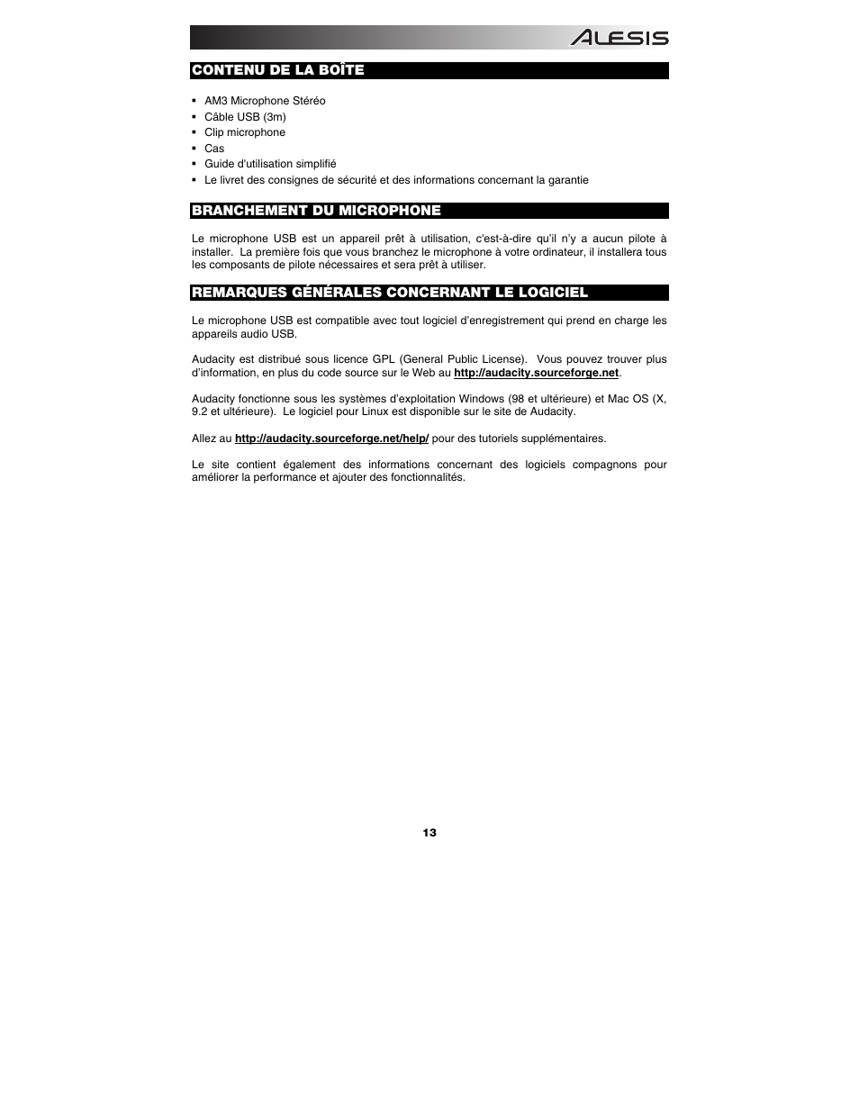 ALESIS AM3 User Manual | Page 15 / 36