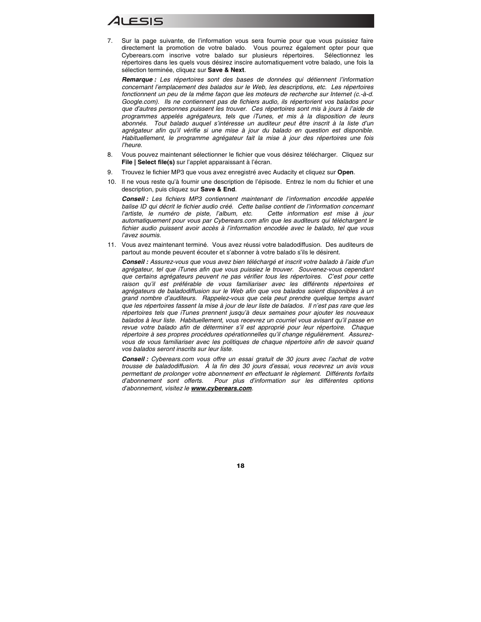 ALESIS AM3 User Manual | Page 20 / 36