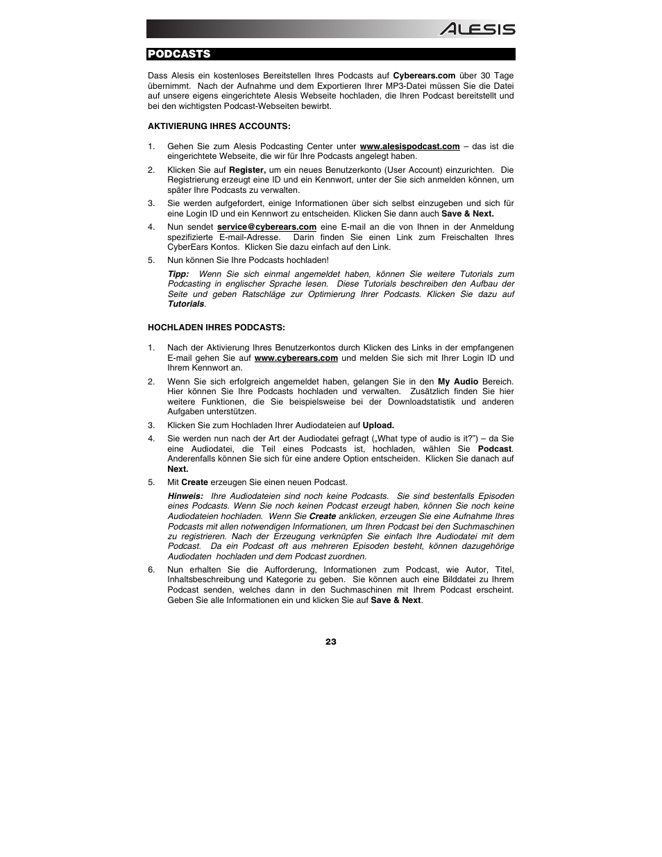 ALESIS AM3 User Manual | Page 25 / 36