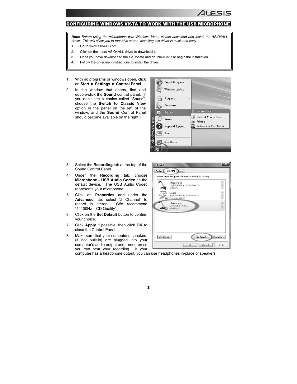 ALESIS AM3 User Manual | Page 5 / 36