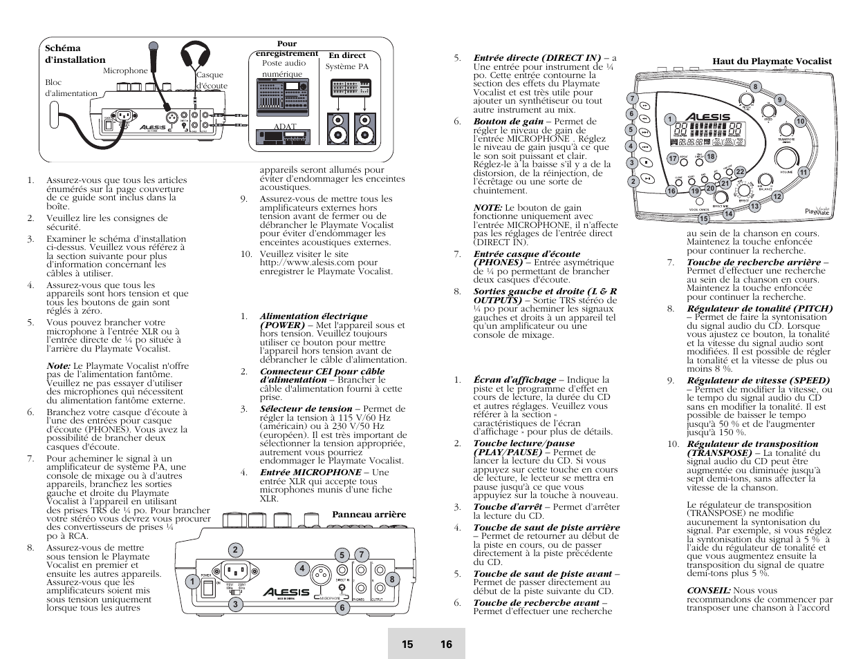 ALESIS Playmate Vocalist User Manual | Page 15 / 32