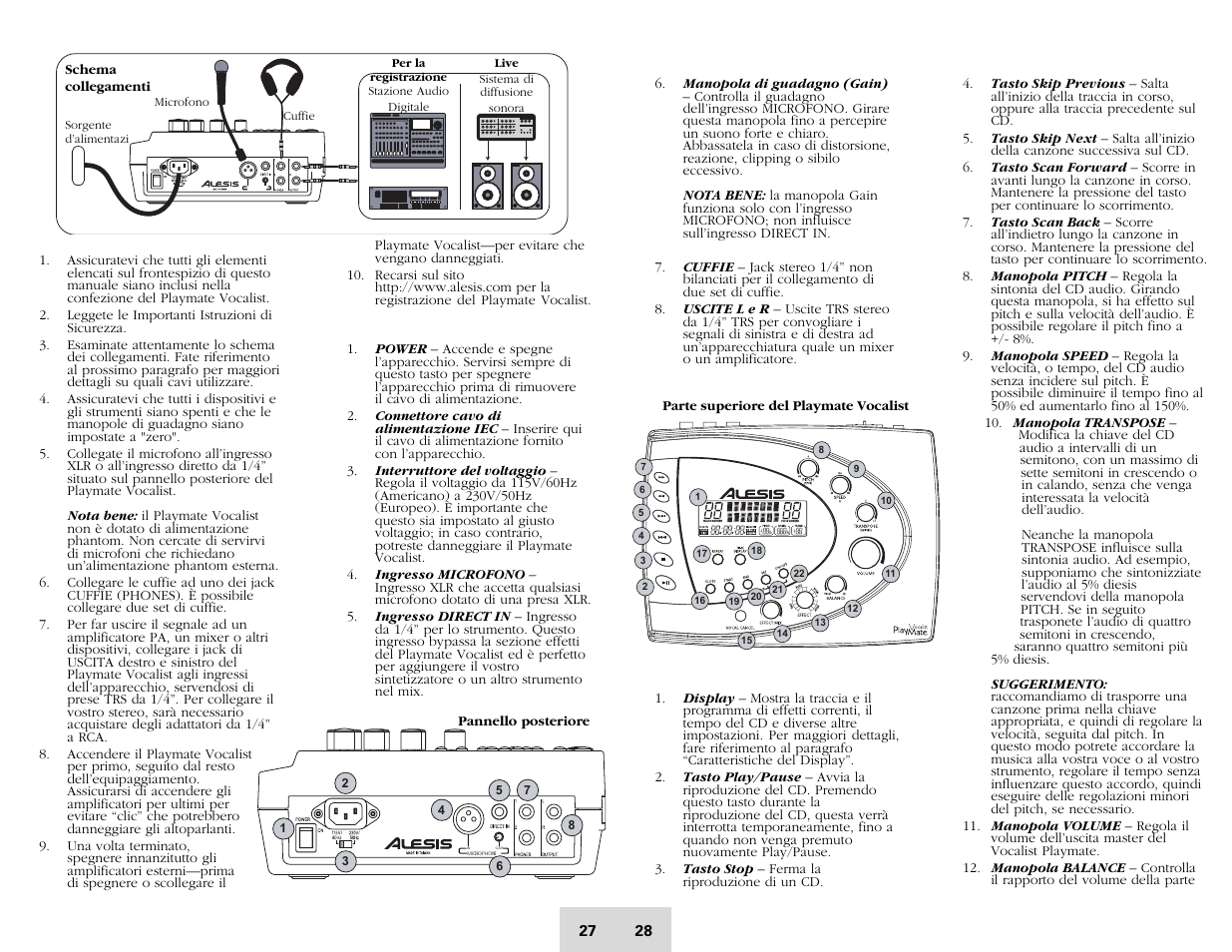 ALESIS Playmate Vocalist User Manual | Page 28 / 32