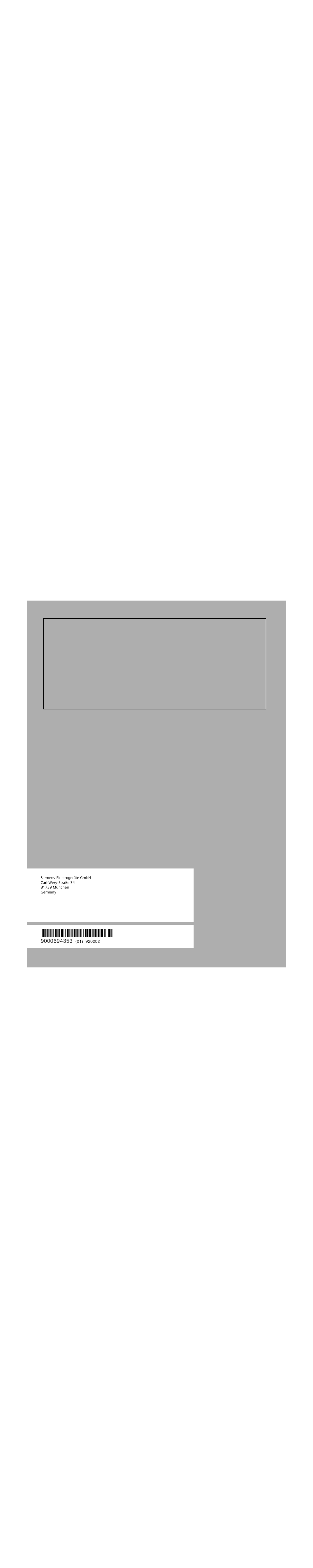 Siemens HF25G5R2 User Manual | Page 56 / 56