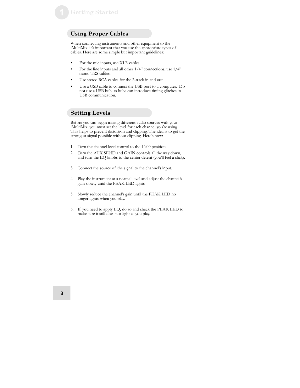 ALESIS iMultiMix 8 USB User Manual | Page 10 / 36