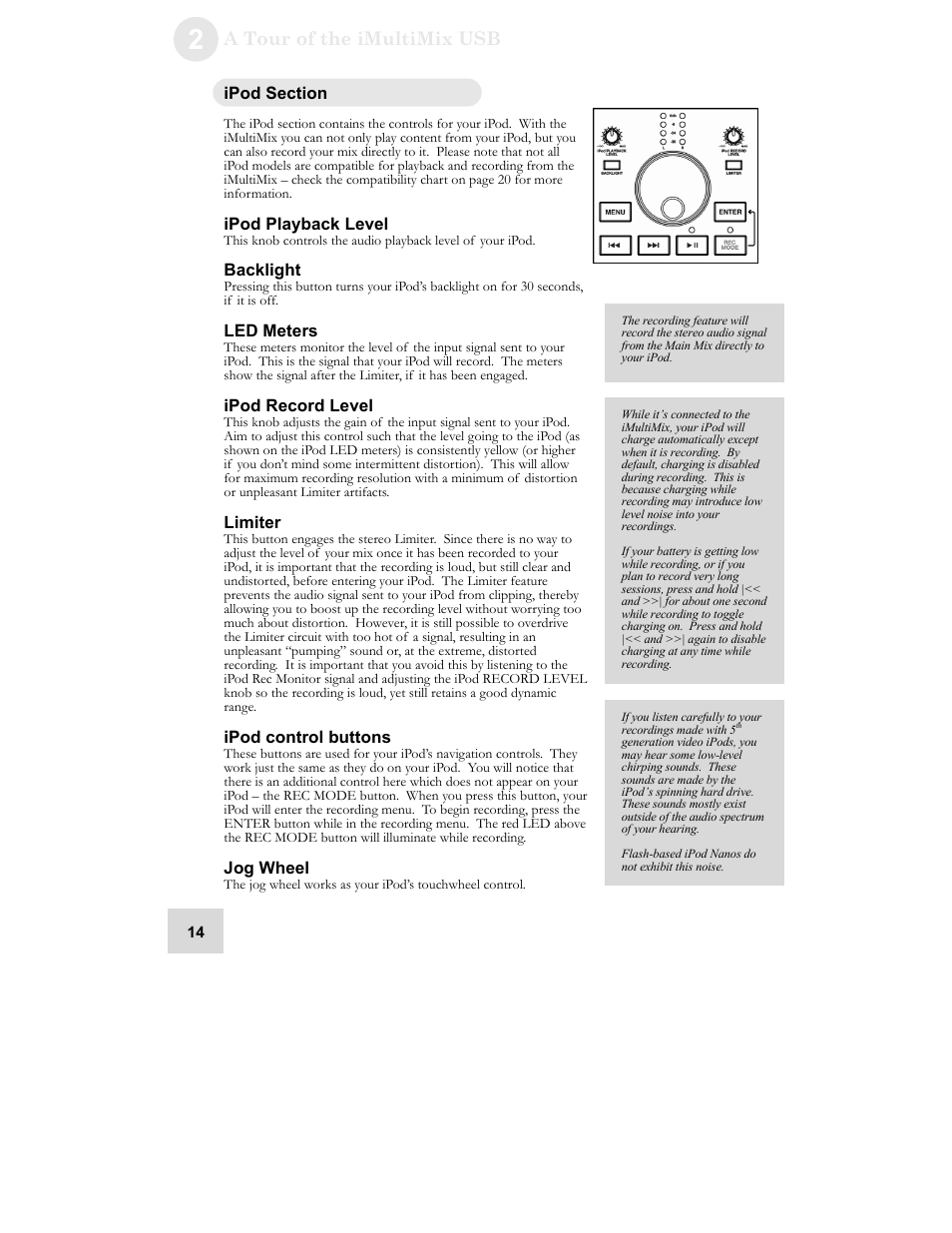 A tour of the imultimix usb | ALESIS iMultiMix 8 USB User Manual | Page 16 / 36