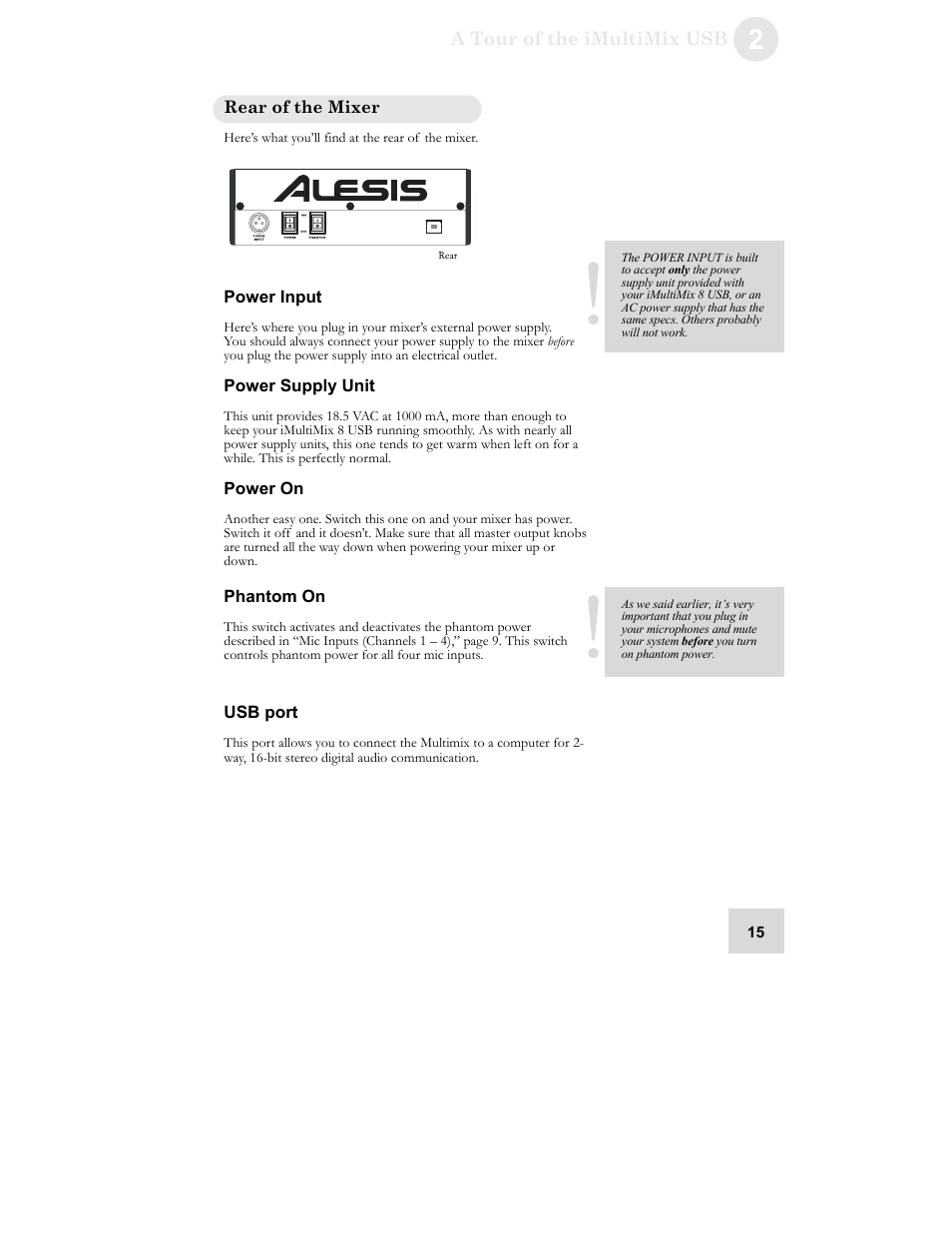 ALESIS iMultiMix 8 USB User Manual | Page 17 / 36