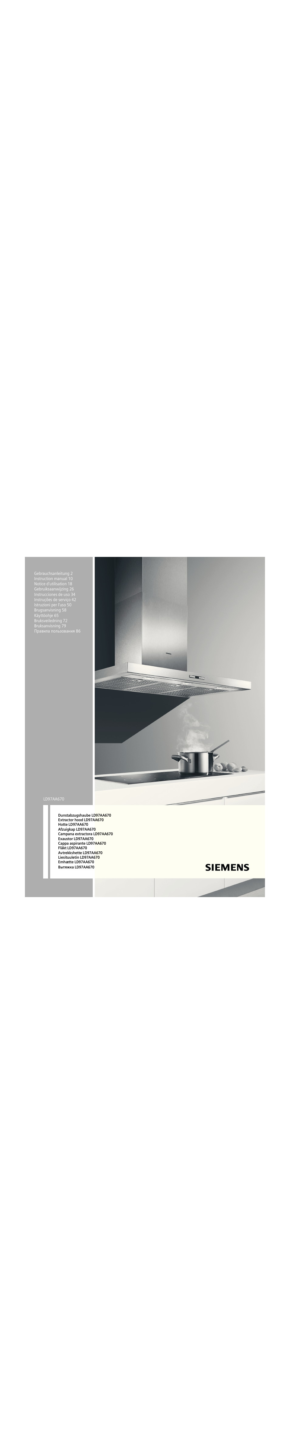 Siemens LD97AA670 User Manual | 96 pages