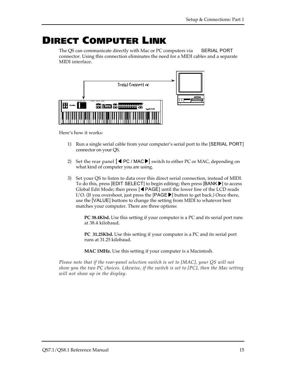Irect, Omputer | ALESIS QS8.1 User Manual | Page 15 / 188