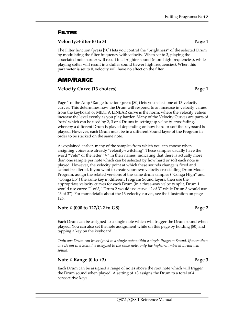 ALESIS QS8.1 User Manual | Page 167 / 188
