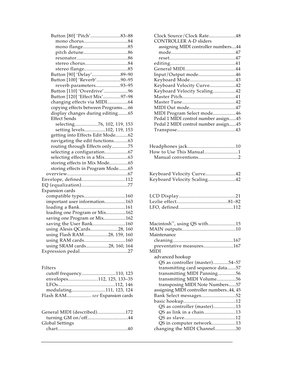 ALESIS QS8.1 User Manual | Page 185 / 188