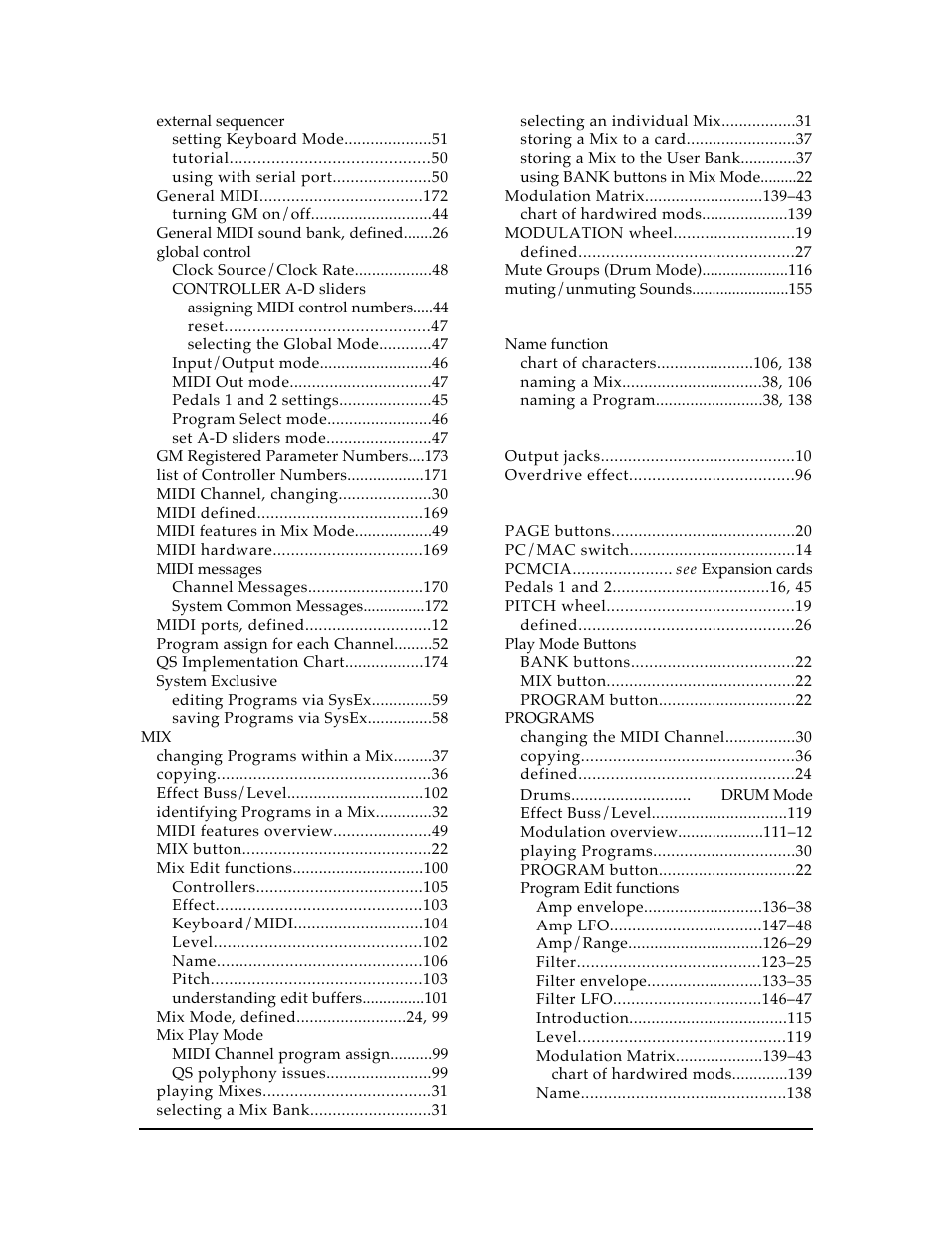 ALESIS QS8.1 User Manual | Page 186 / 188