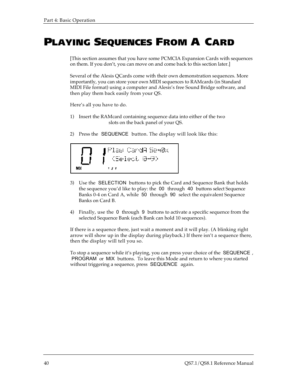 Laying, Equences | ALESIS QS8.1 User Manual | Page 43 / 188