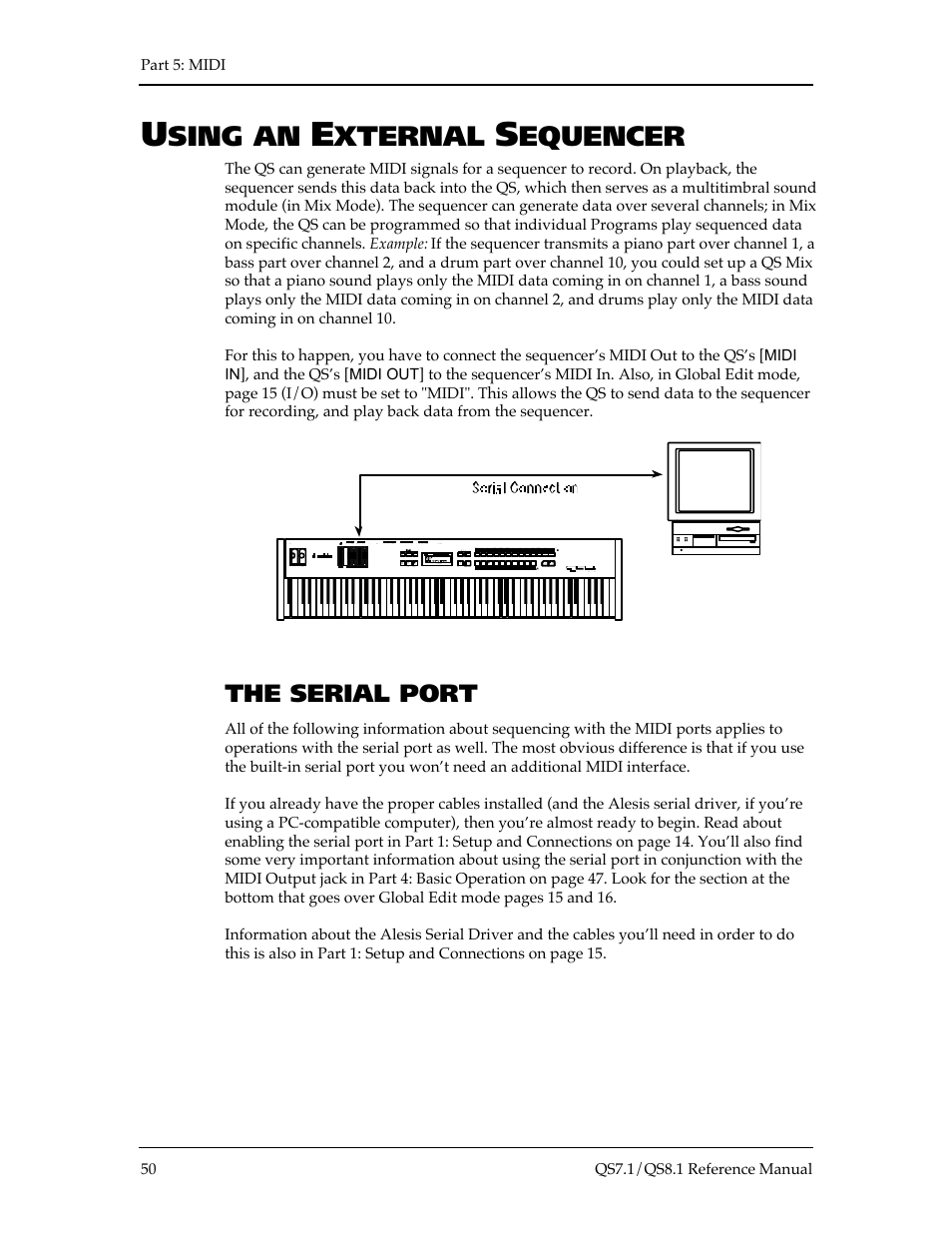 Sing an, Xternal, Equencer | ALESIS QS8.1 User Manual | Page 56 / 188