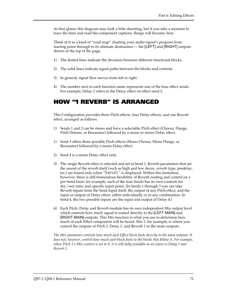 How “1 reverb” is arranged | ALESIS QS8.1 User Manual | Page 77 / 188