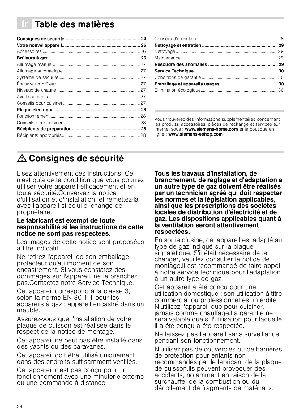 Siemens ER726RB71E User Manual | Page 24 / 59