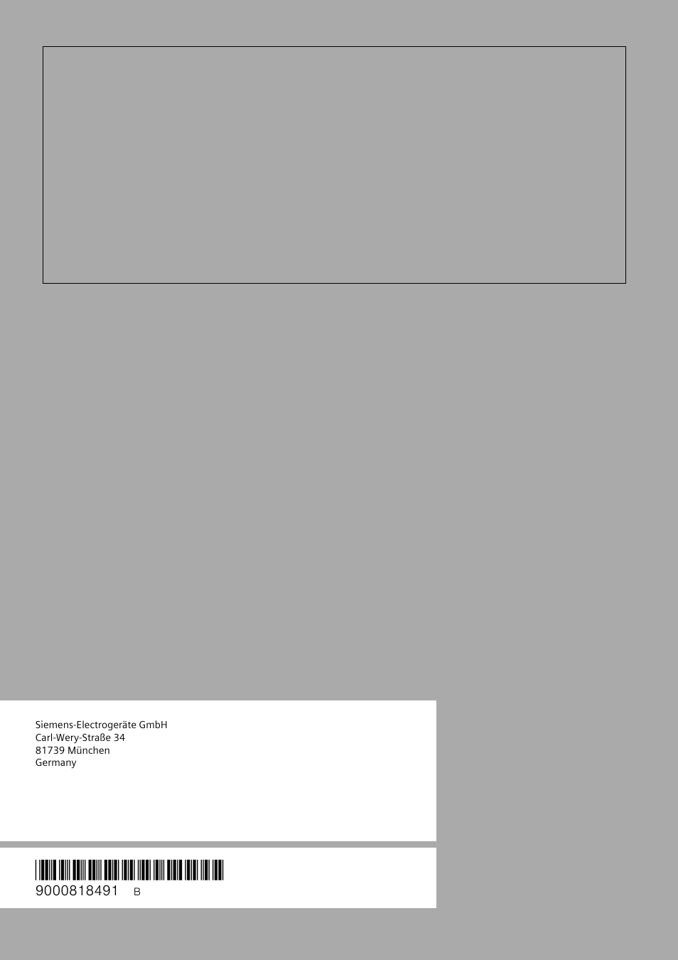 Siemens ER726RB71E User Manual | Page 59 / 59
