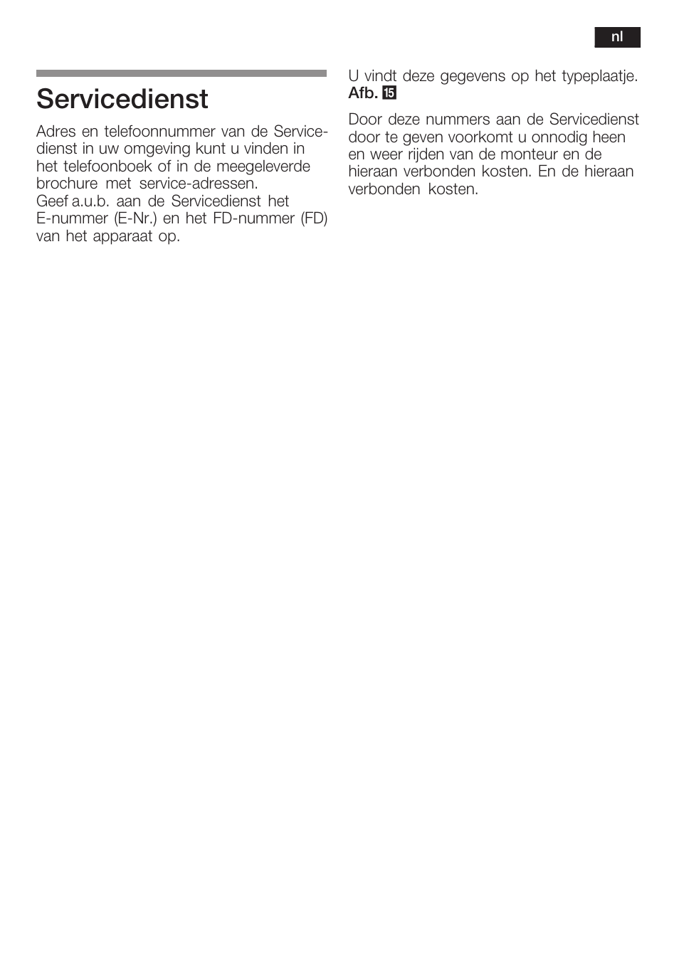 Servicedienst | Siemens KI40FP60 User Manual | Page 99 / 104