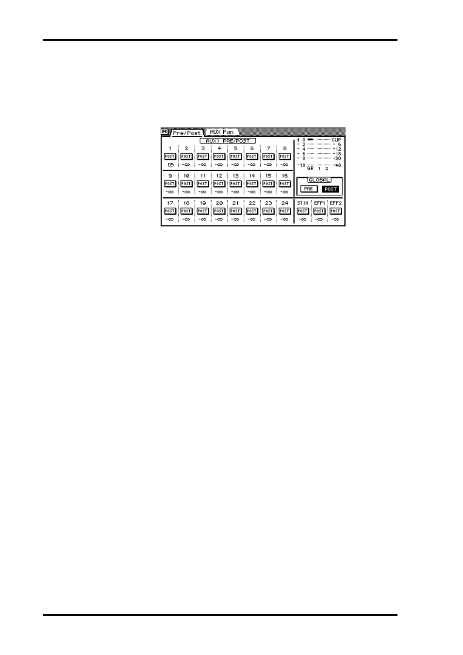 Prefader/postfader aux sends, Pre-fader/post-fader aux sends | ALESIS 03D User Manual | Page 102 / 302