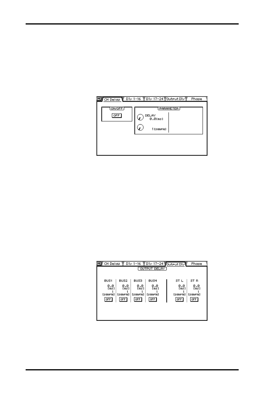 Bus out delay, Viewing bus out delay settings | ALESIS 03D User Manual | Page 110 / 302