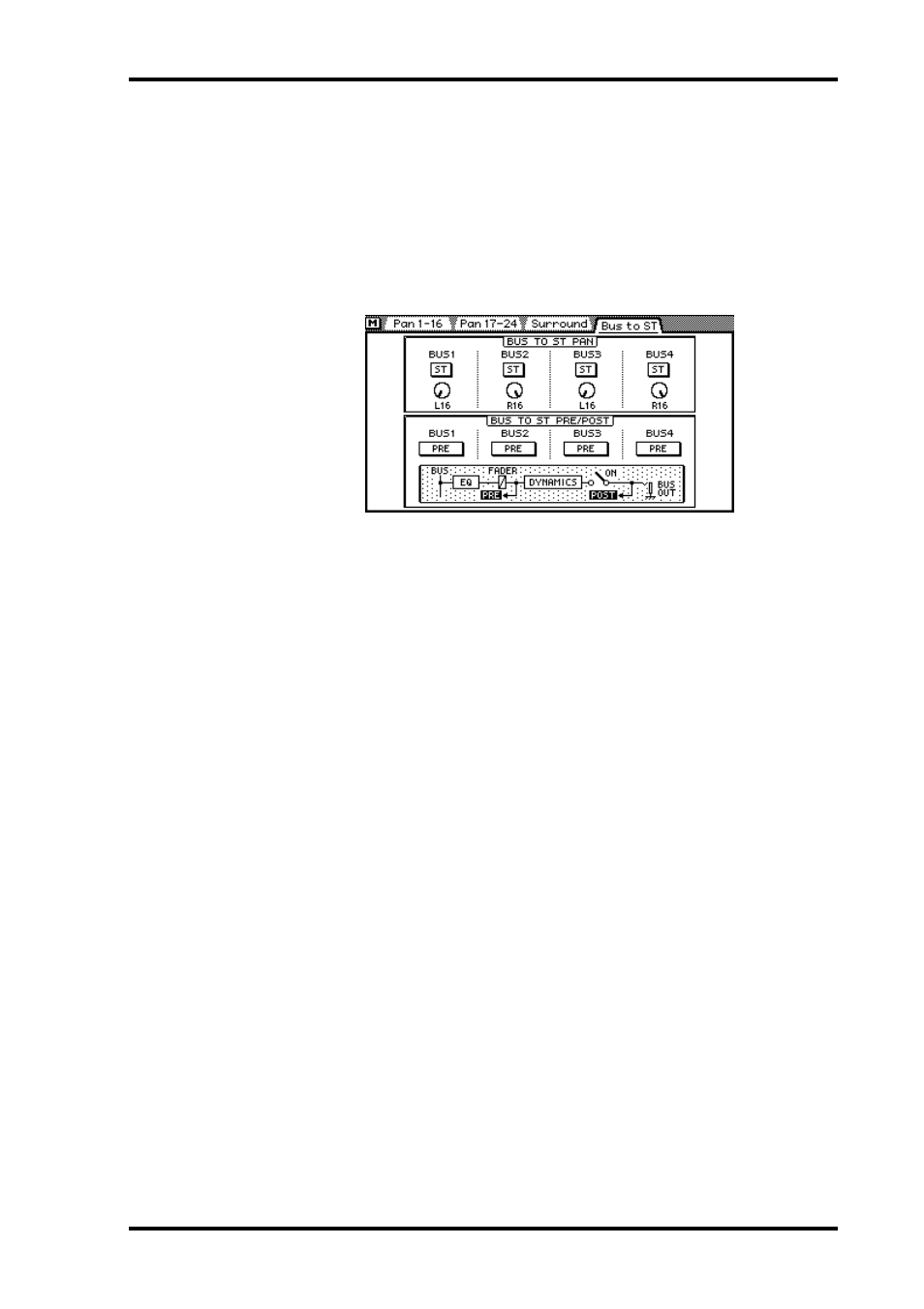 Routing bus signals to the stereo bus, Bus out stereo pairs | ALESIS 03D User Manual | Page 111 / 302