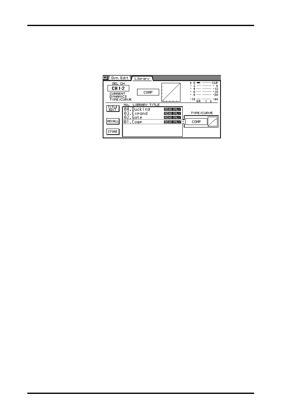 Storing a dynamics program | ALESIS 03D User Manual | Page 158 / 302