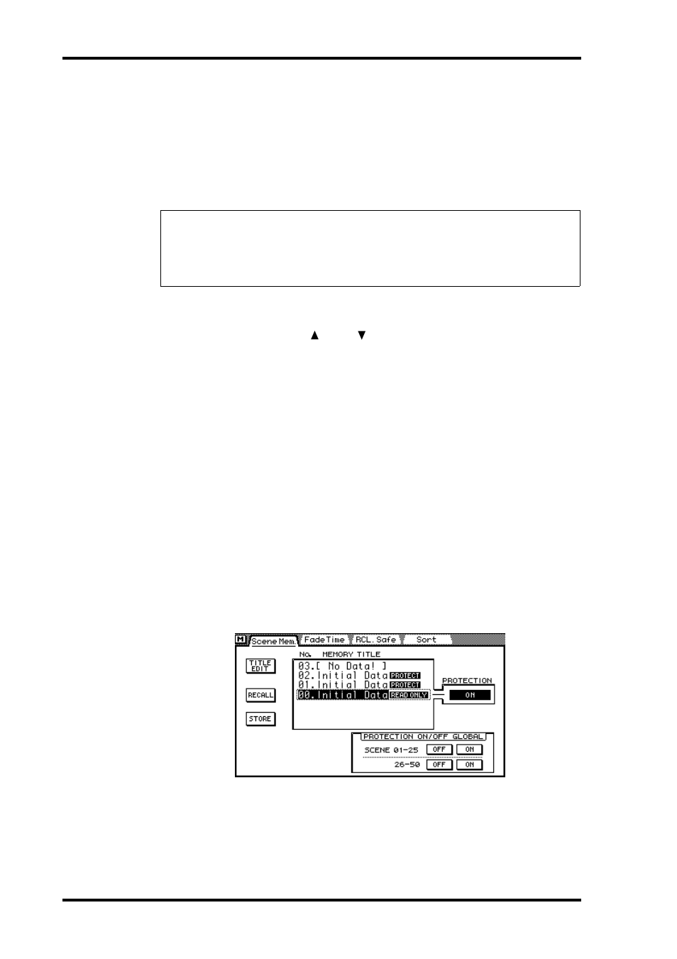 Storing mix scenes, Using the scene mem. page | ALESIS 03D User Manual | Page 176 / 302