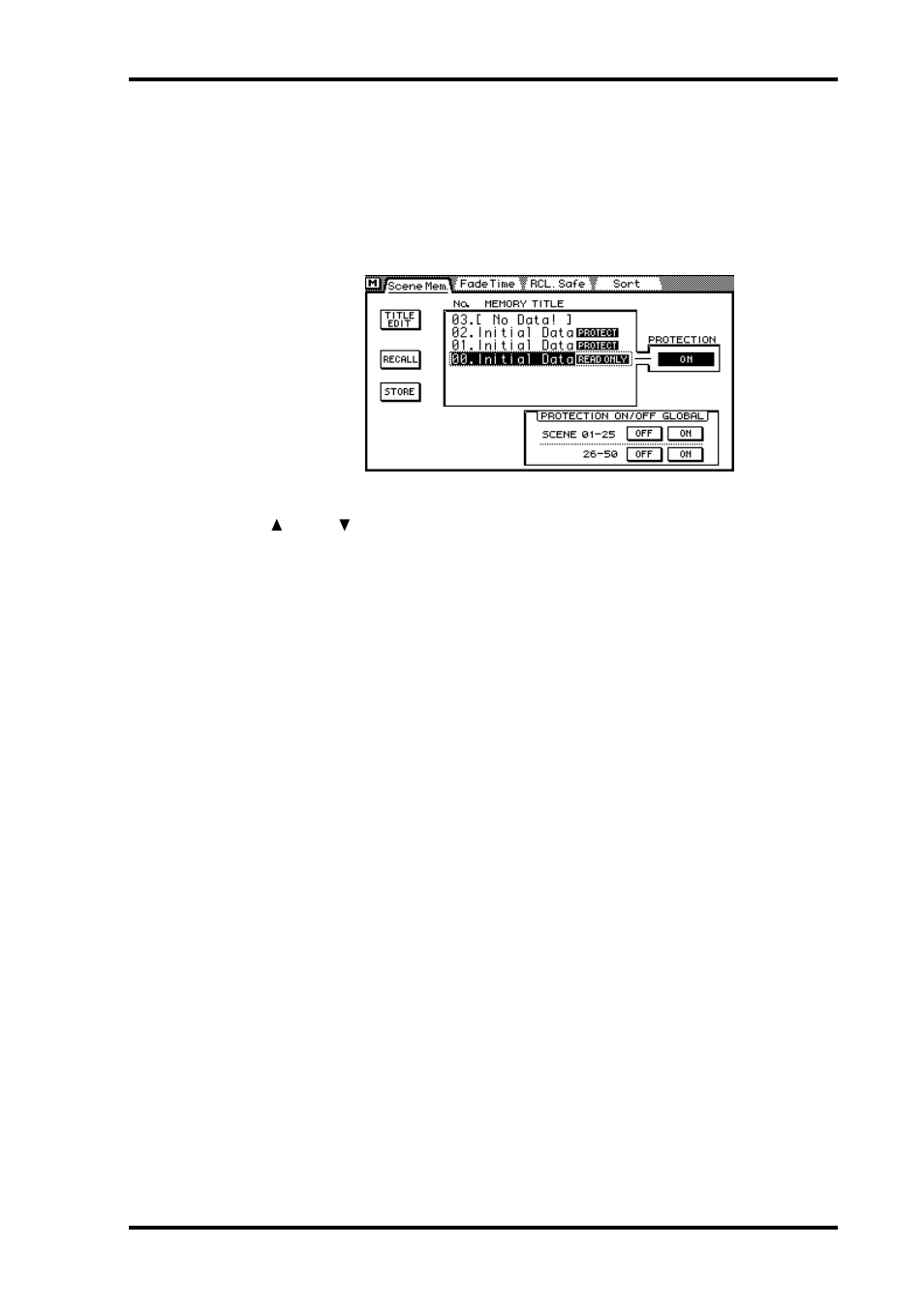 Editing scene memory titles | ALESIS 03D User Manual | Page 181 / 302