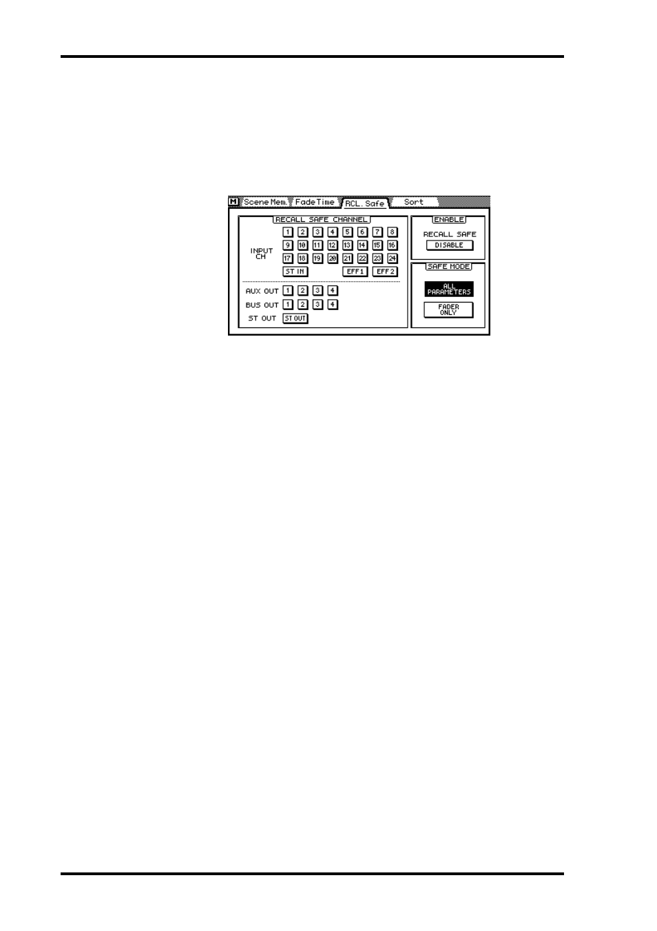 Recalling scene data safely | ALESIS 03D User Manual | Page 184 / 302