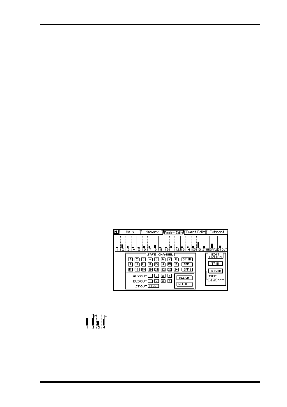 Fader edit page | ALESIS 03D User Manual | Page 201 / 302
