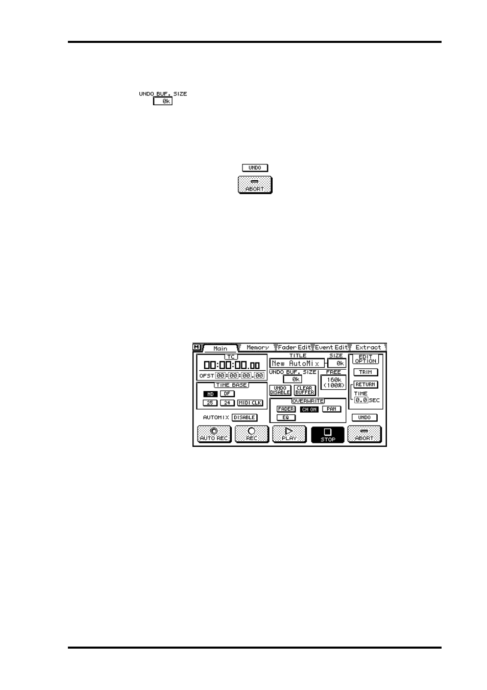 Clearing the undo buffer | ALESIS 03D User Manual | Page 211 / 302