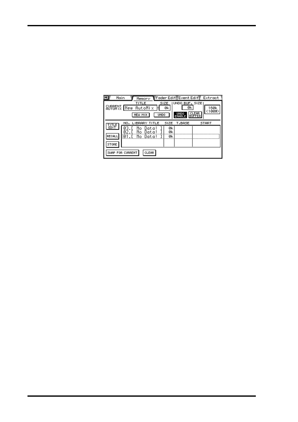 Clearing automix memories, Ygdai interface card specs | ALESIS 03D User Manual | Page 216 / 302
