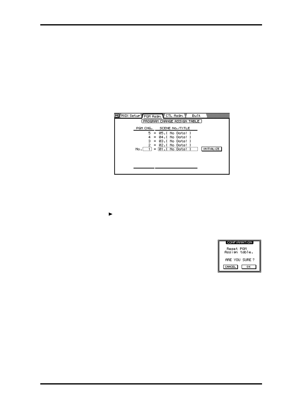 Program change assign | ALESIS 03D User Manual | Page 249 / 302
