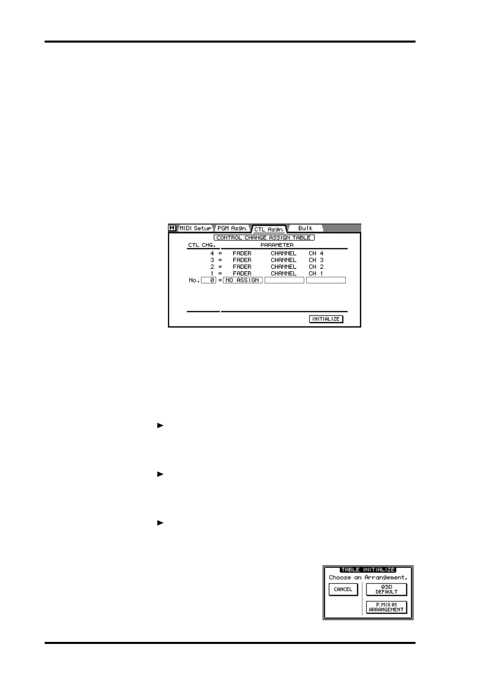 Control change assign, Ol (control change assign on | ALESIS 03D User Manual | Page 250 / 302