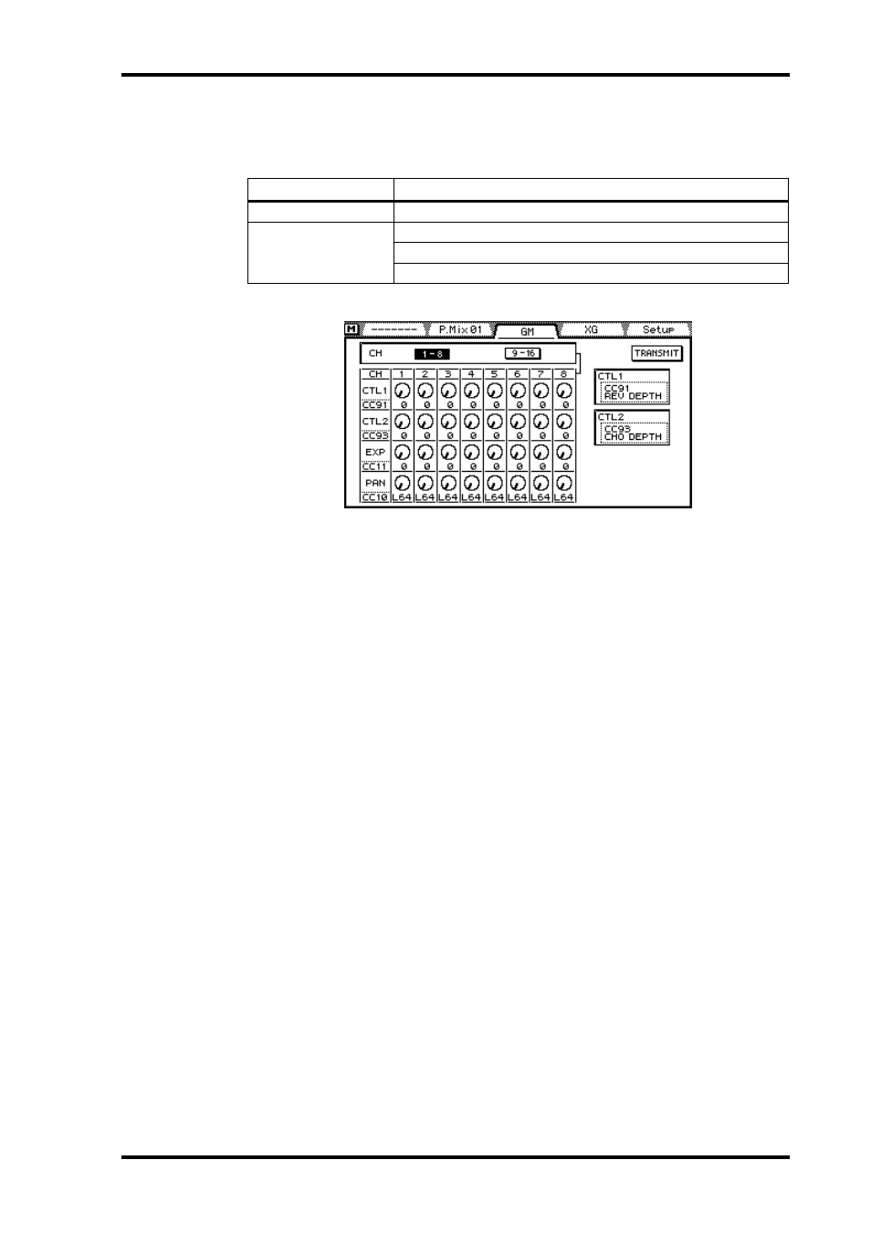 Gm tone generator page | ALESIS 03D User Manual | Page 257 / 302