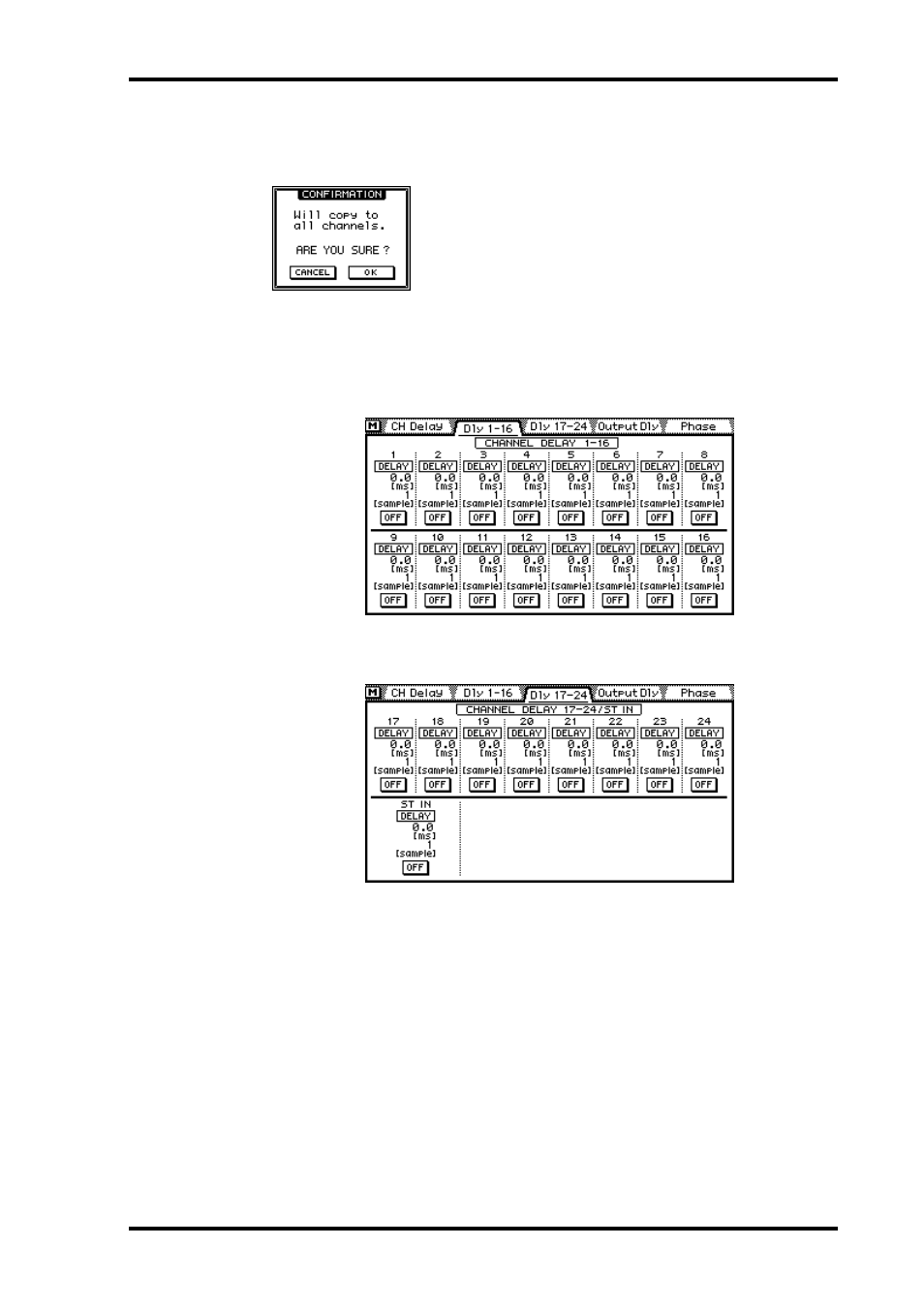 Viewing channel delay settings | ALESIS 03D User Manual | Page 51 / 302