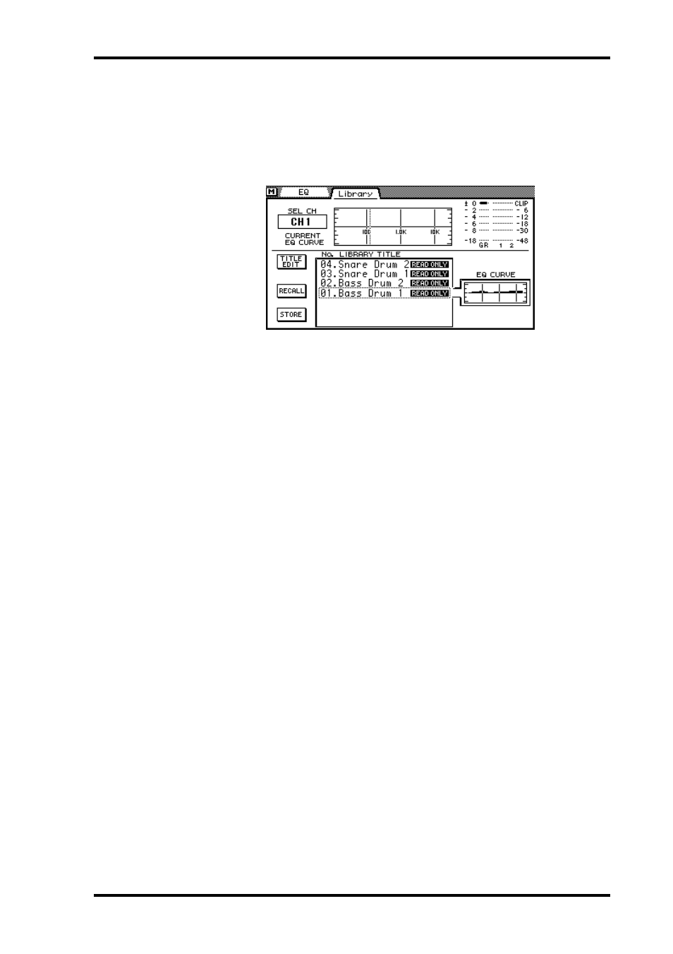 Storing eq programs | ALESIS 03D User Manual | Page 59 / 302