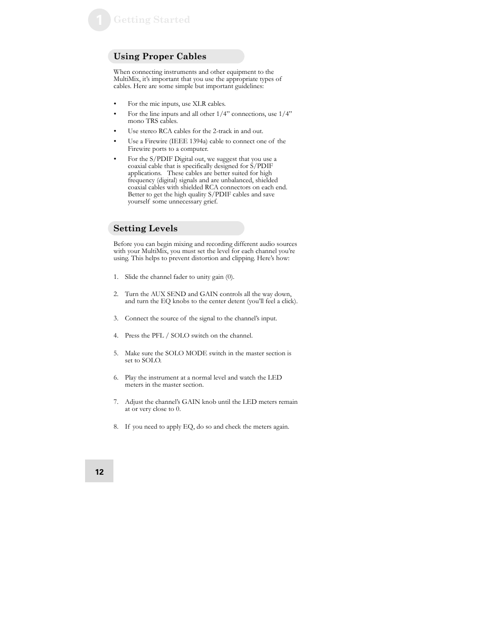ALESIS MultiMix 12 FireWire User Manual | Page 14 / 64