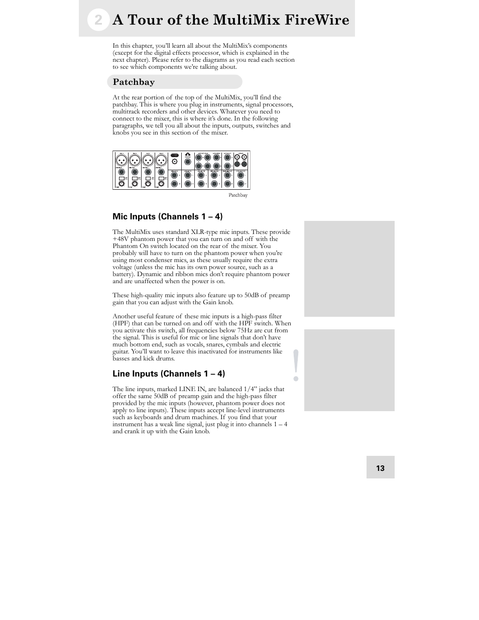 A tour of the multimix firewire | ALESIS MultiMix 12 FireWire User Manual | Page 15 / 64