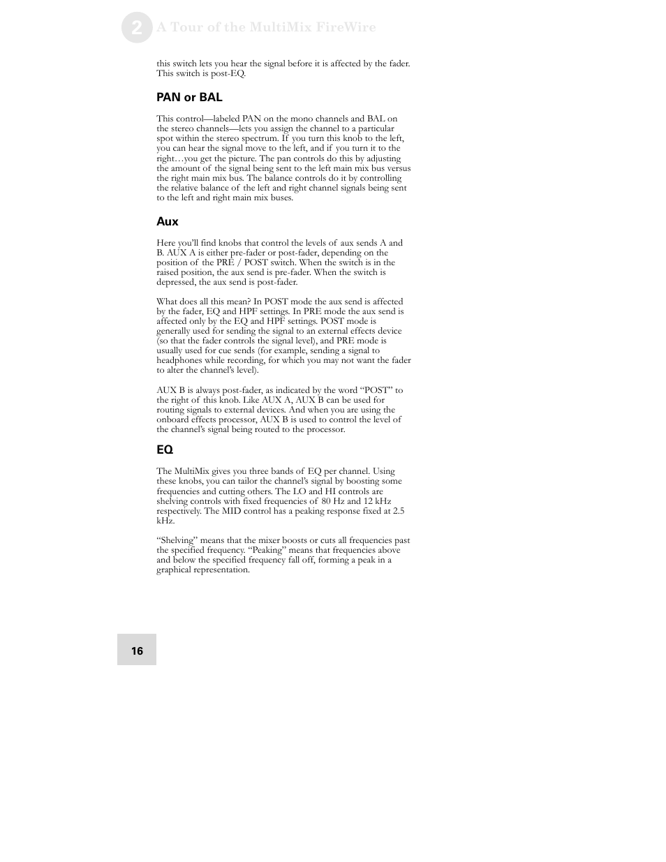 ALESIS MultiMix 12 FireWire User Manual | Page 18 / 64