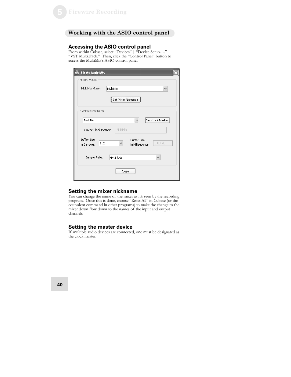 ALESIS MultiMix 12 FireWire User Manual | Page 42 / 64