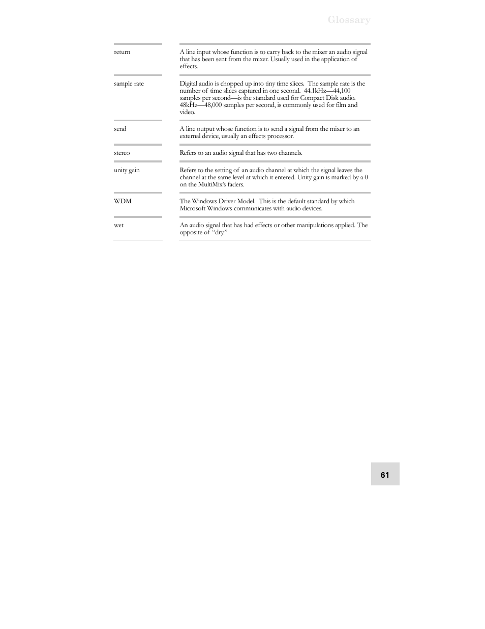 ALESIS MultiMix 12 FireWire User Manual | Page 63 / 64