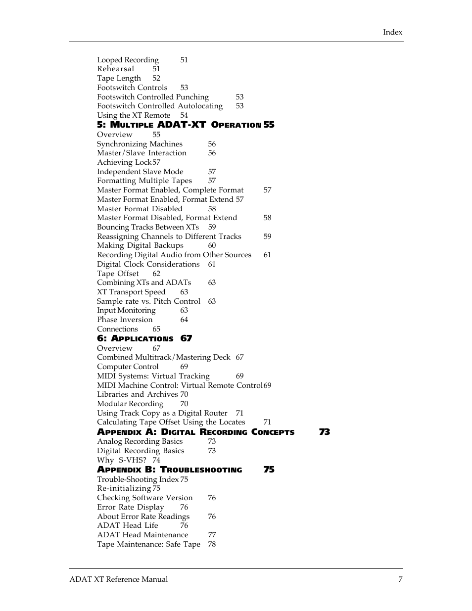 ALESIS ADAT-XT User Manual | Page 8 / 96