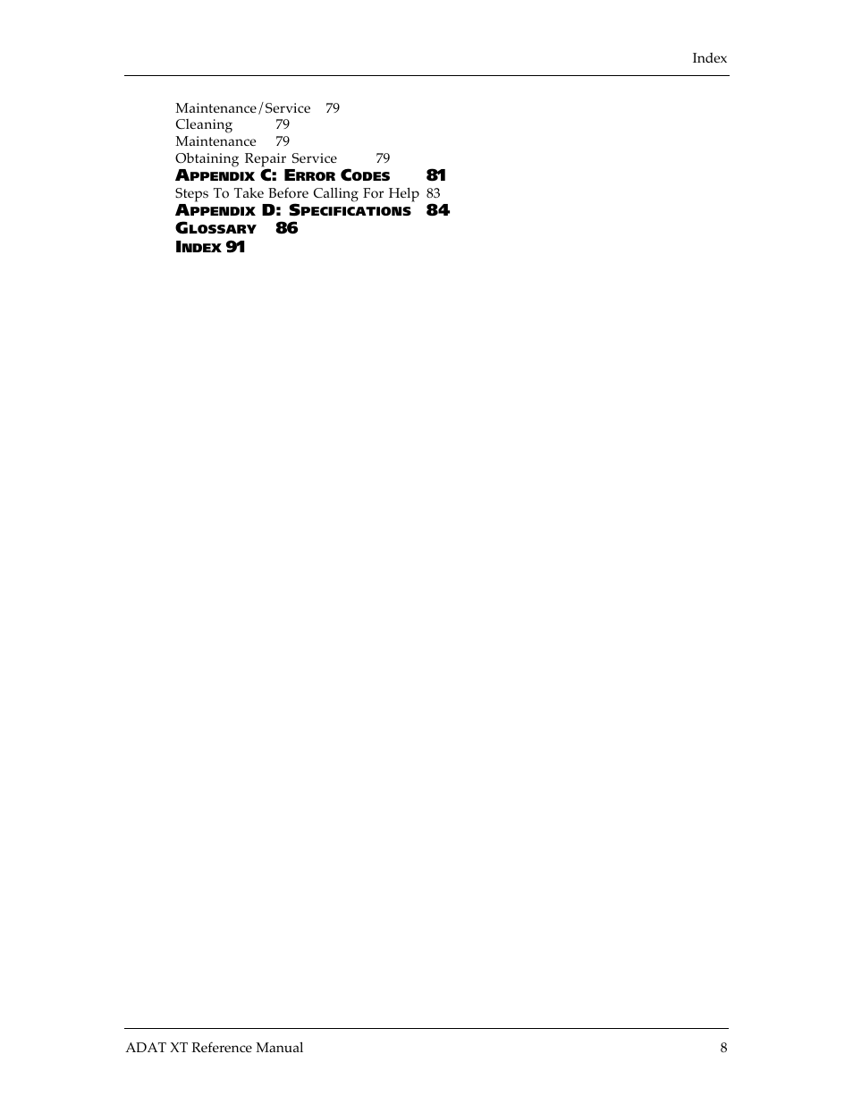 ALESIS ADAT-XT User Manual | Page 9 / 96