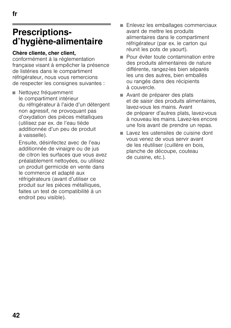 Siemens KG49NSW31 User Manual | Page 42 / 108