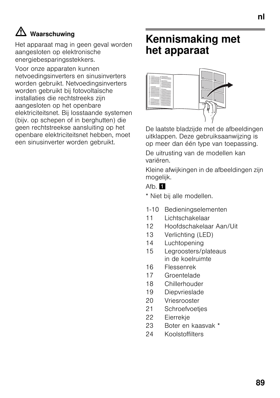 Kennismaking met het apparaat, Nl 89 | Siemens KG49NSW31 User Manual | Page 89 / 108