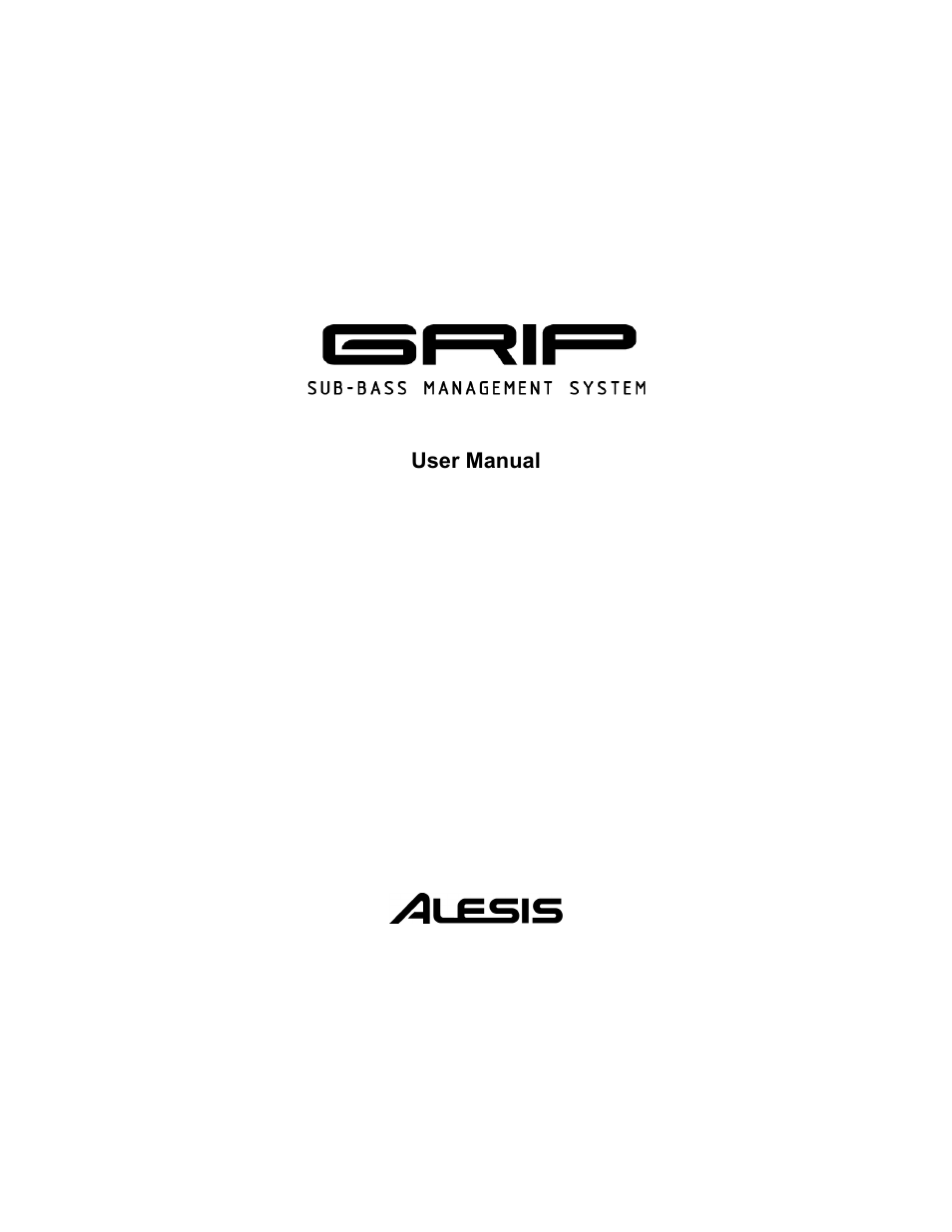ALESIS GRIP Legacy Series Audio Processor Synthesizer User Manual | 36 pages