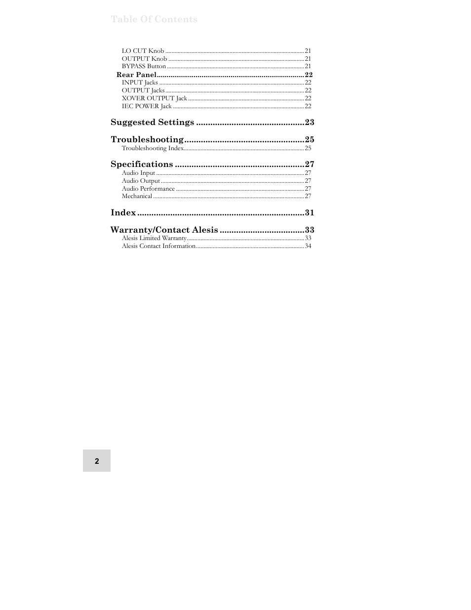 ALESIS GRIP Legacy Series Audio Processor Synthesizer User Manual | Page 4 / 36